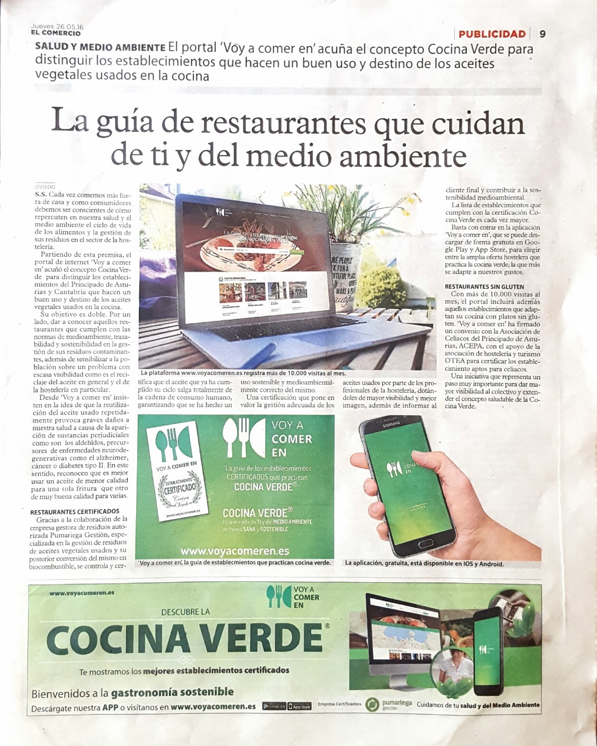 Noticia El Comercio `Voy a Comer en`